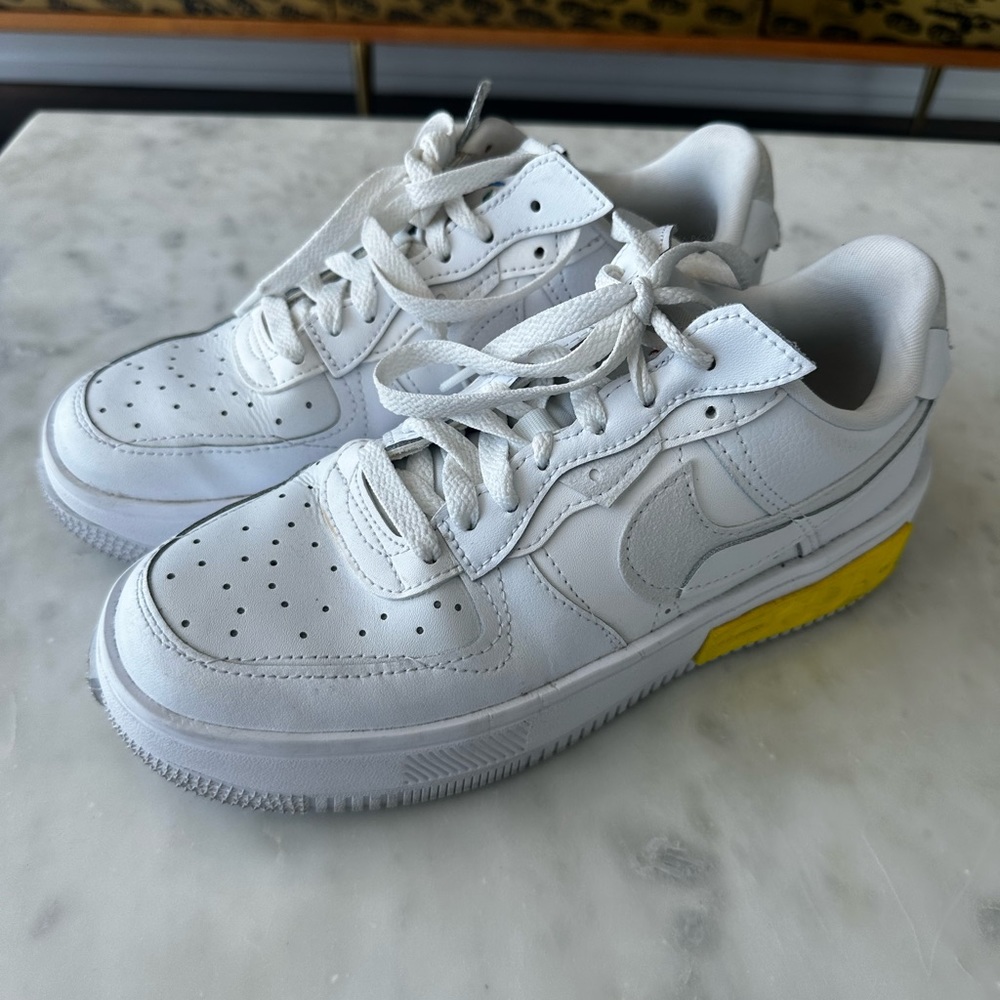 Nike Womens Air Force 1 Fontanka 'White Opti Yellow'